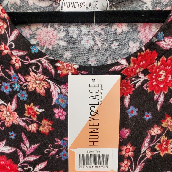 NWT  Large Honey & Lace Bel Air Tee-#3 - Picture 2 of 4
